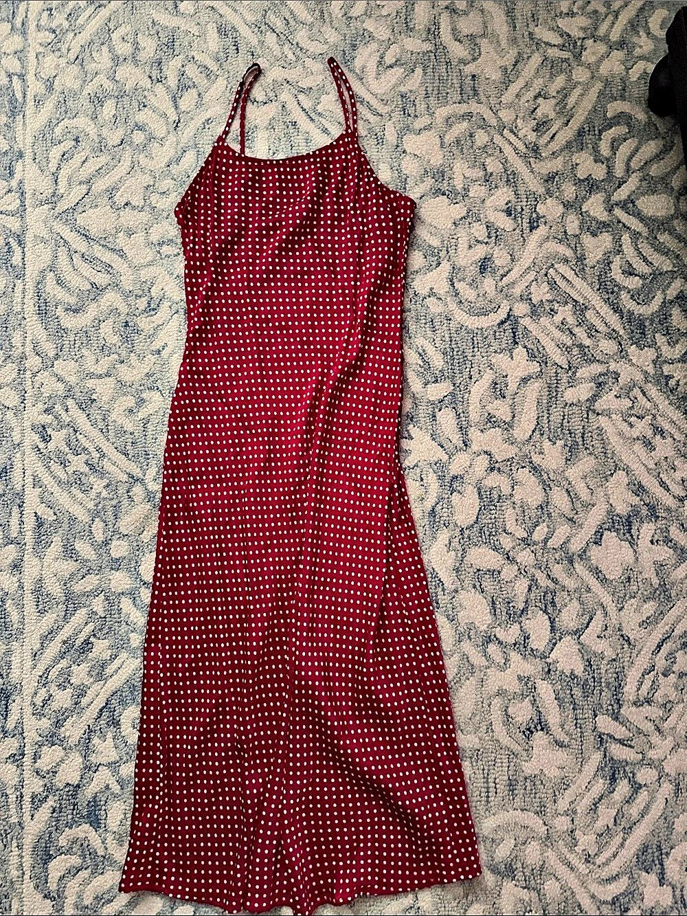 LOFT Polka Dot Maxi Dress in Red & White